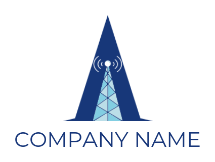 Letter A logo tower inside letter A