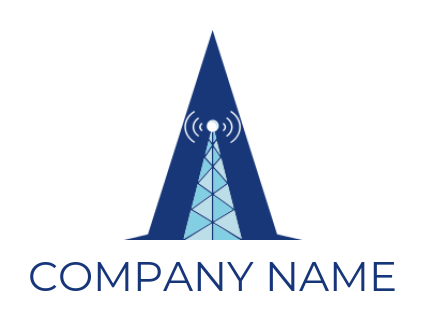 Letter A logo tower inside letter A