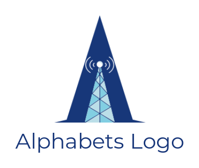 Letter A logo tower inside letter A