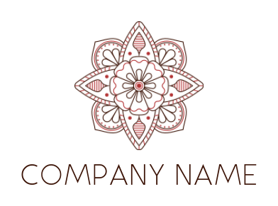 arts logo maker mandala for florist shop