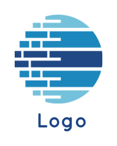 IT logo template trailing bricks circle - logodesign.net
