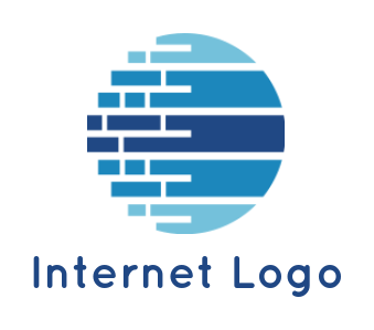 IT logo template trailing bricks circle - logodesign.net