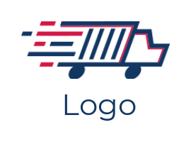 transportation logo maker transport truck - logodesign.net