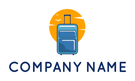 travel logo maker travel bag in sun with birds