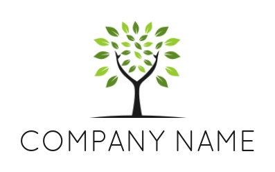 Letter Y logo template made of tree