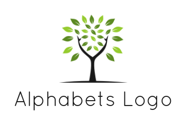 Letter Y logo template made of tree