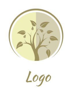 Download Free Company Logo With Tree In Circle PSD Mockup Template