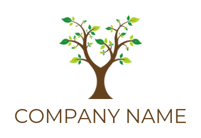generate an agriculture logo tree with leaves