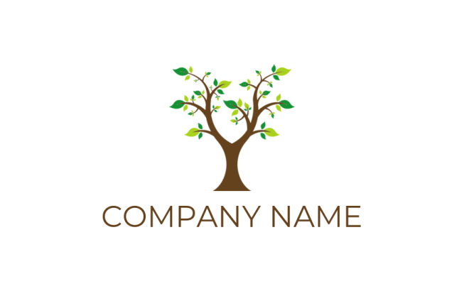 make an agriculture logo tree with leaves - logodesign.net