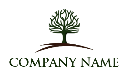 landscape logo maker tree with line branches