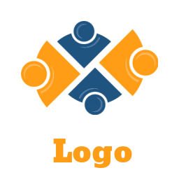 design a community logo triangle abstract people