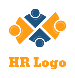 design a community logo triangle abstract people