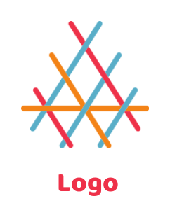 arts logo maker triangle in line art style - logodesign.net