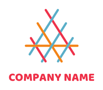 arts logo maker triangle in line art style - logodesign.net