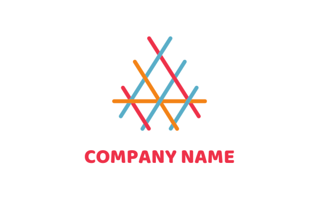 arts logo maker triangle in line art style - logodesign.net