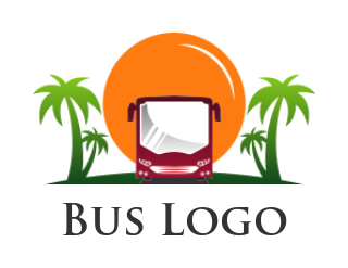 transportation logo maker tropical tour shuttle - logodesign.net