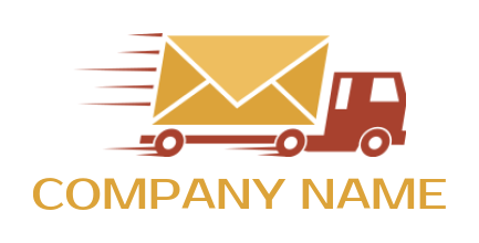 logistics logo icon truck with message - logodesign.net