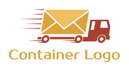 logistics logo icon truck with message - logodesign.net