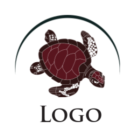 animal logo template turtle in swoosh