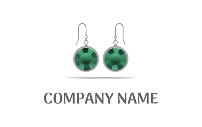 make a jewelry logo two gemstone earrings with shadow - logodesign.net