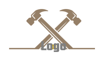Two hammer creating a roof shape