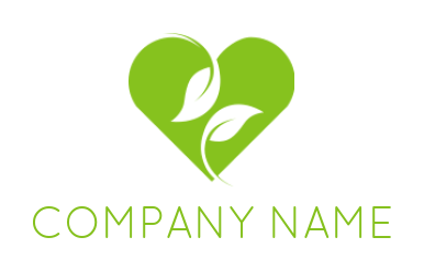 design a spa logo two negative space leaves in heart