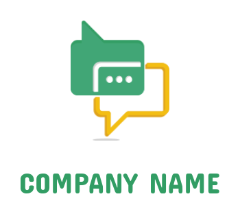 Create a communication logo of two speech bubbles - logodesign.net