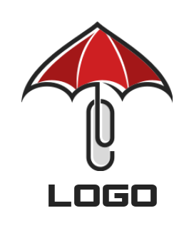  insurance logo umbrella merged with paper clip