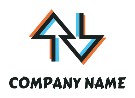 design an advertising logo up & down arrows 