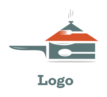 restaurant logo icon utensils and pot dish - logodesign.net