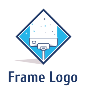cleaning logo vacuum cleaner in tile with stars
