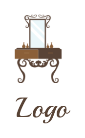 home improvement logo vessels on dressing table 
