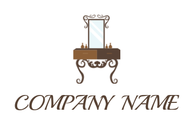 home improvement logo vessels on dressing table 