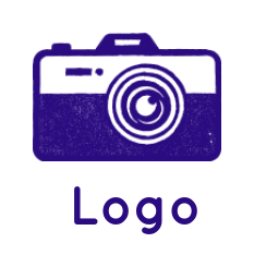 photography logo icon vintage camera with lens