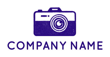 photography logo icon vintage camera with lens