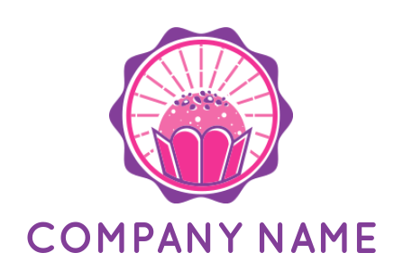 food logo icon vintage cupcake emblem - logodesign.net