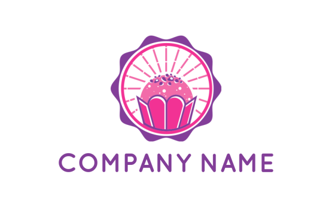 vintage cupcake emblem logo idea