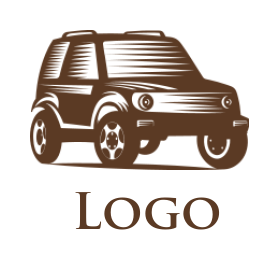 create an auto logo vintage design shadow jeep
