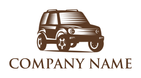 make an auto logo vintage design half shadow jeep - logodesign.net