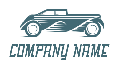 generate an auto logo vintage saloon car