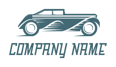 generate an auto logo vintage saloon car