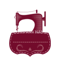 create an apparel logo vintage sewing machine