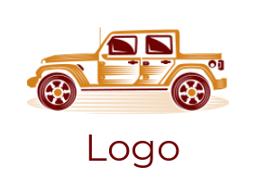 auto shop logo vintage sports jeep