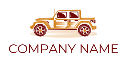 auto shop logo vintage sports jeep