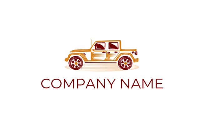 auto shop logo vintage sports jeep