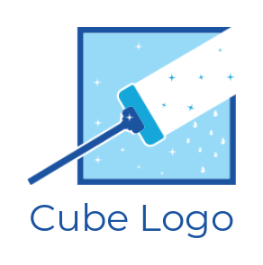 cleaning logo wiper cleaning window with stars
