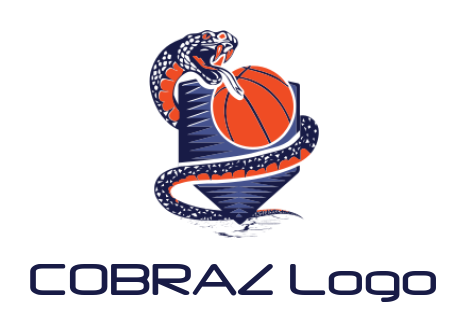 make an animal logo viper mascot with basketball