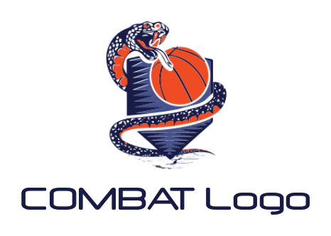 make an animal logo viper mascot with basketball