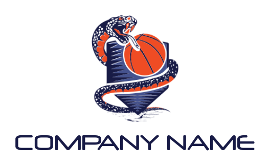 viper mascot with basketball 
