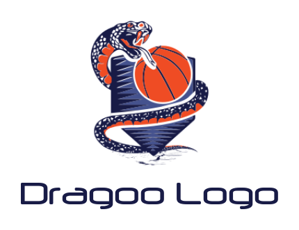 make an animal logo viper mascot with basketball